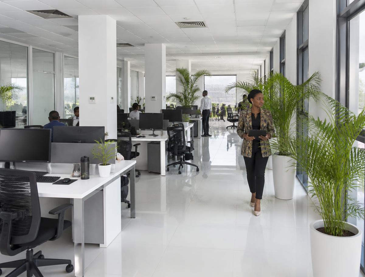 Remise en état d'un open space à Dakar après nettoyage par Clean Up